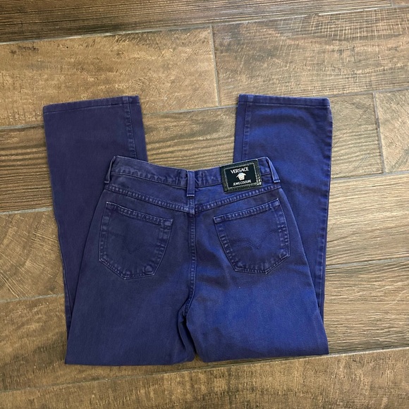 Versace Purple Straight Leg Pants